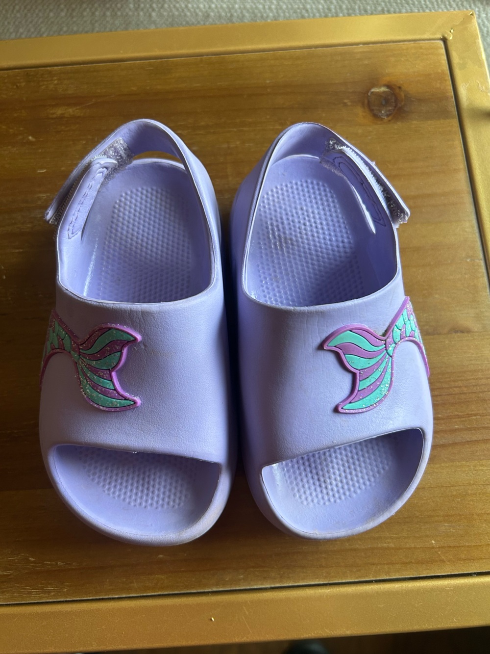 Kids Mermaid Slide Sandals with Adjustable Strap